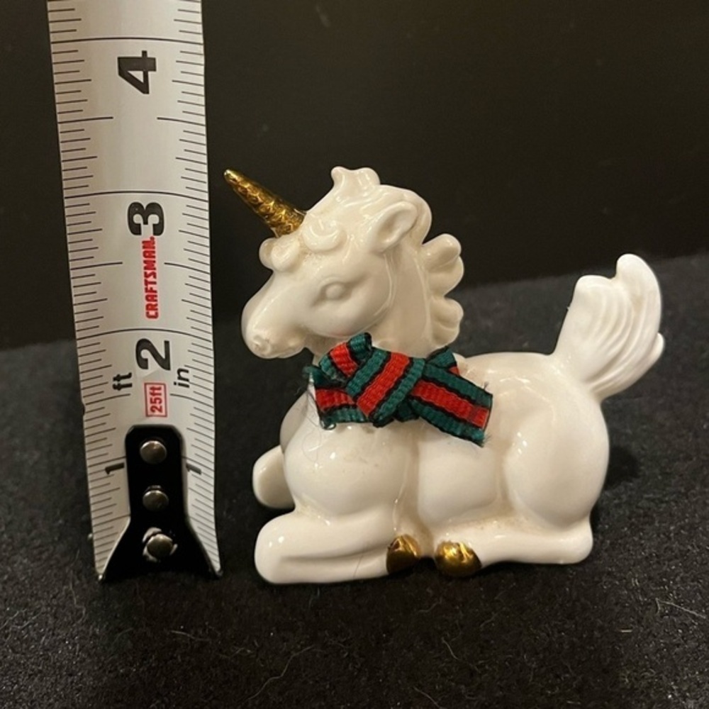 Vintage Christmas Unicorn Figurine Bone China - Picture 7 of 10